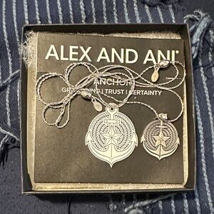 Alex and Ani Silver Anchor Pendant Necklace